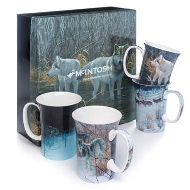 Sets of 4 - Fine China Mugs- McIntosh Collections