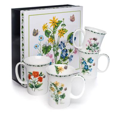Sets of 4 - Fine China Mugs- McIntosh Collections