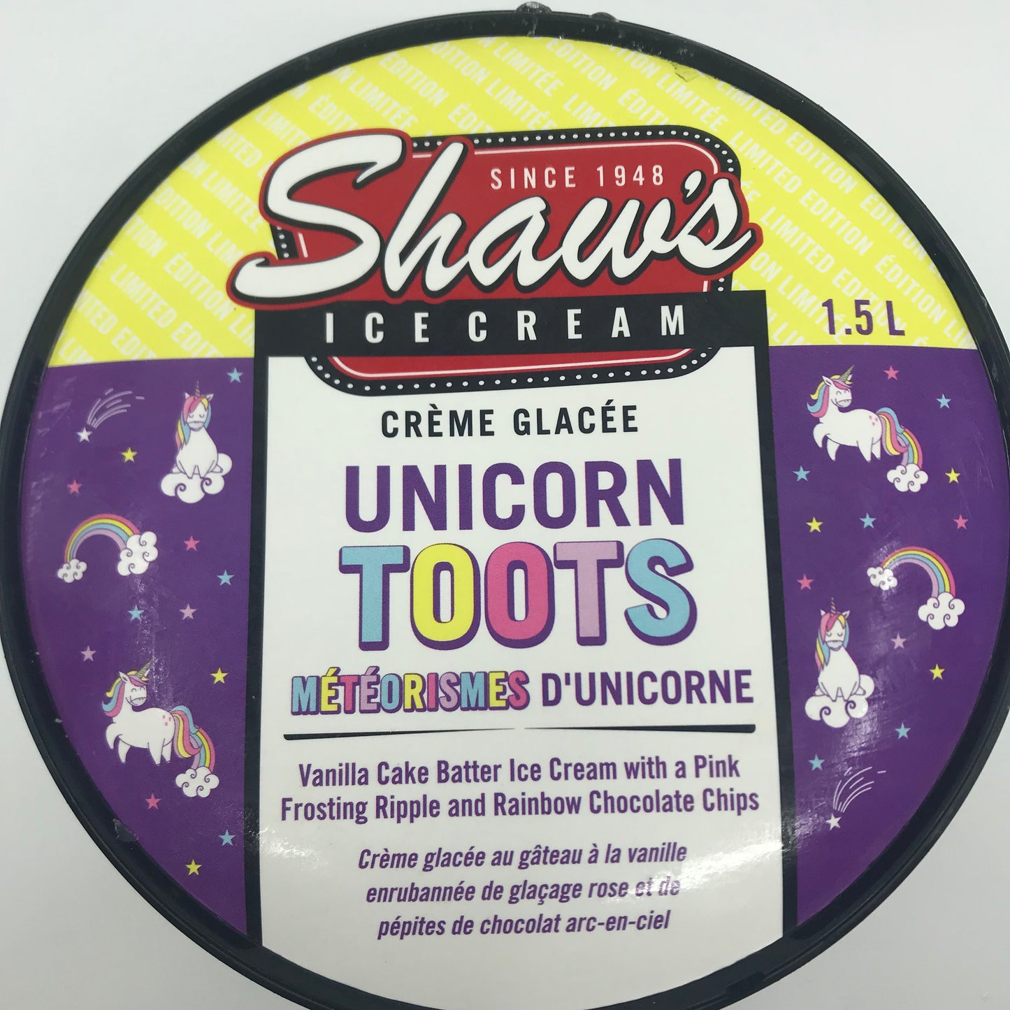 Unicorn Toots Ice Cream 1.5l tub (Shaw)