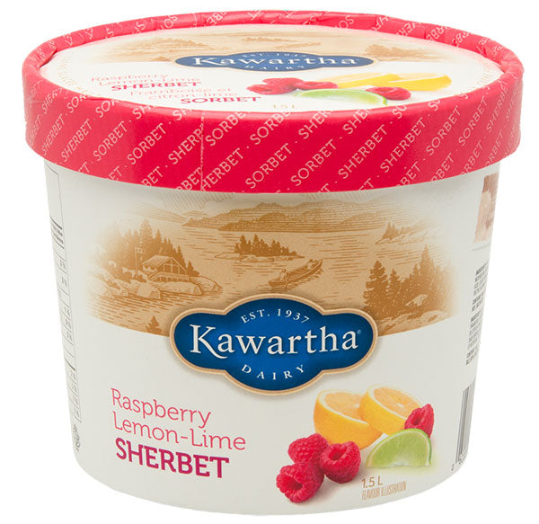 Raspberry Lemmon Lime Sherbert- Kawartha Dairy Ice Cream 1.5 lt