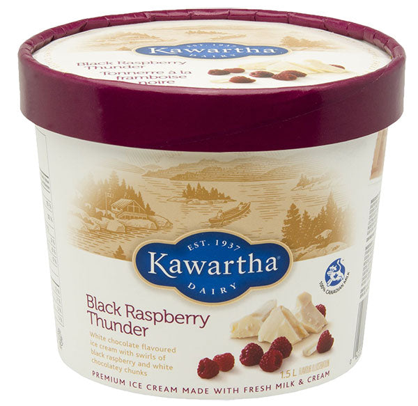 Black Raspberry Thunder- Kawartha Dairy Ice Cream 1.5 lt
