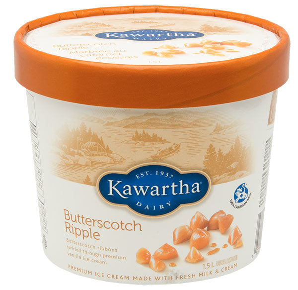 Butterscotch Ripple- Kawartha Dairy Ice Cream 1.5 lt